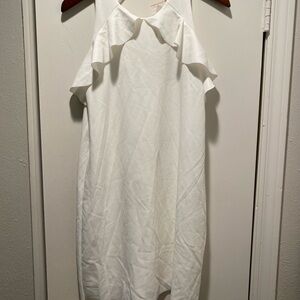 Francesca’s Miami White Ruffle Sleeveless Dress
